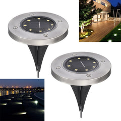 Solar Powered Ground Light Waterproof Garden Pathway Deck Lights