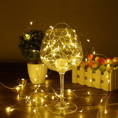 New 2M 5M 10M Copper Silver Wire LED String lights