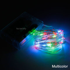 New 2M 5M 10M Copper Silver Wire LED String lights