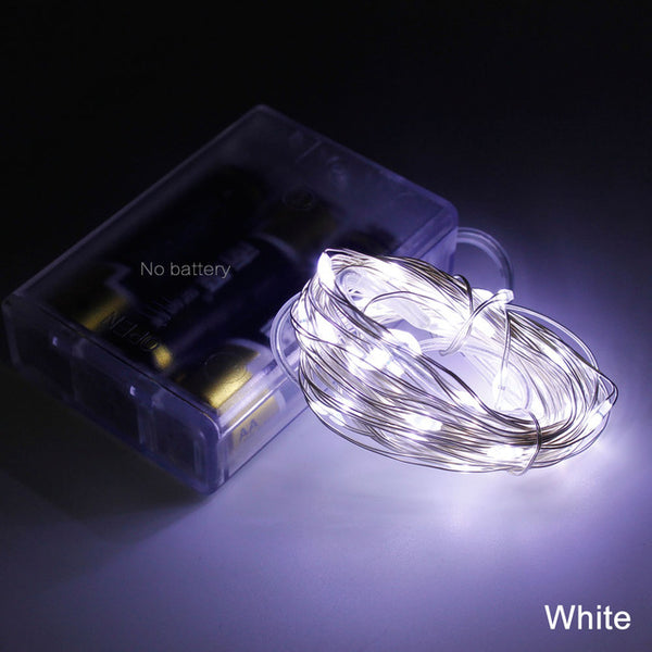 New 2M 5M 10M Copper Silver Wire LED String lights