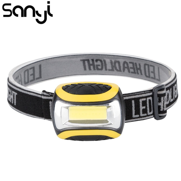Mini COB LED Headlamp 4 Modes Waterproof Headlight