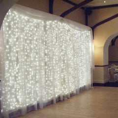 EU 220V 4.5M*3M 300 LED Icicle Led Curtain String Lights