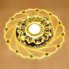 Modern LED Crystal Ceiling Light Circular Mini Ceiling Lamp