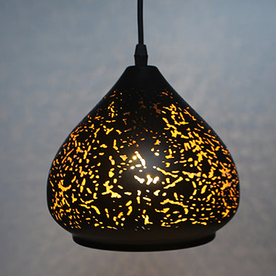 Vintage Pendant Light Nordic Porous Loft E27 LED Iron Etching Lampshade
