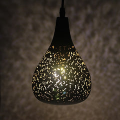 Vintage Pendant Light Nordic Porous Loft E27 LED Iron Etching Lampshade
