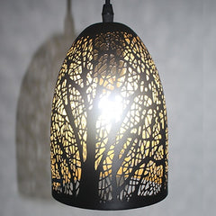 Vintage Pendant Light Nordic Porous Loft E27 LED Iron Etching Lampshade