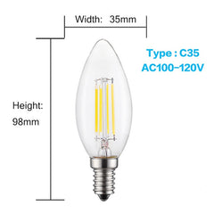 LUCKY Led Bulb E27 Dimmable 2w 4w 6w 8w E14 Led Candle Light