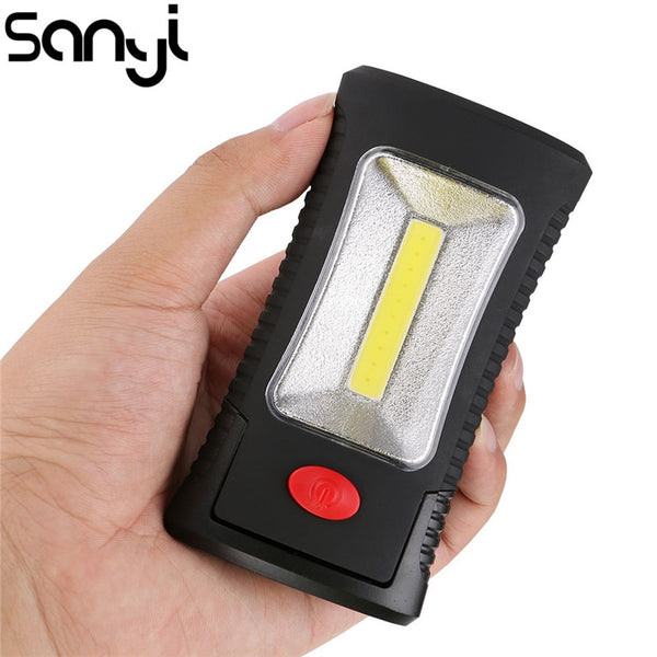 2 Mode COB LED Magnetic Working Folding Hook Pocket Torch Handy Lamp