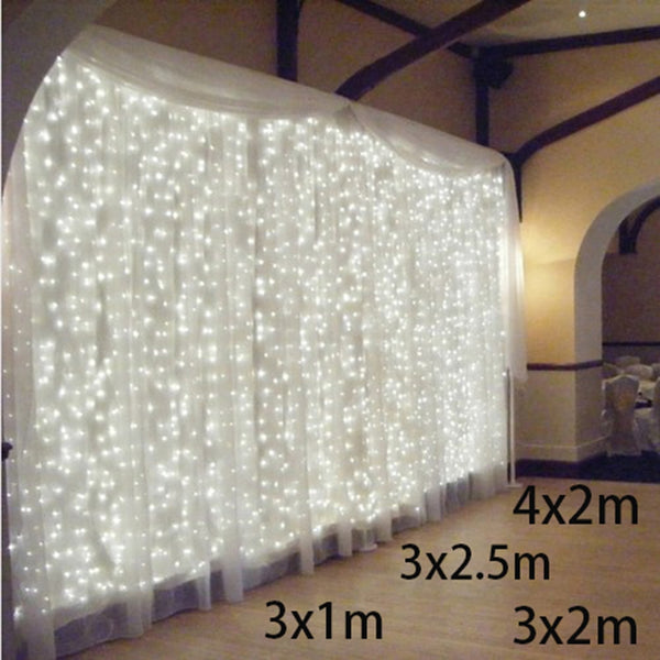 3x1/3x2/4x2m LED Icicle String Lights Christmas Fairy Lights