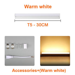 LED Tube T5 Lamp 220V 230V 240V PVC Plastic Fluorescent Light