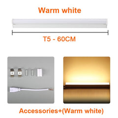 LED Tube T5 Lamp 220V 230V 240V PVC Plastic Fluorescent Light
