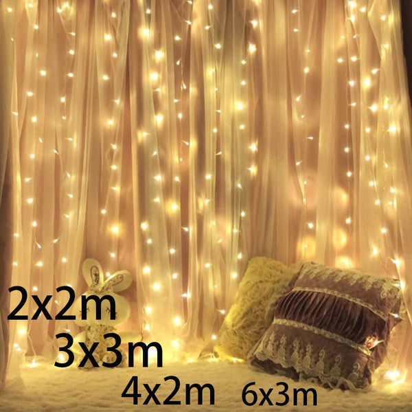 3x2/4x2/6x3m 300 LED Icicle fairy String Lights