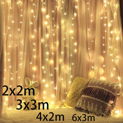 3x2/4x2/6x3m 300 LED Icicle fairy String Lights