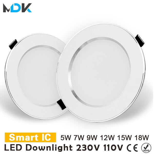 LED Downlight 3W 5W 7W 9W 12W 15W 18W Round Recessed Lamp
