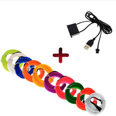 3V/5V/12V Neon Light 6mm Sewing Edge EL Wire Led