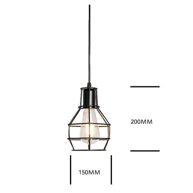7 type modern black cage pendant lights