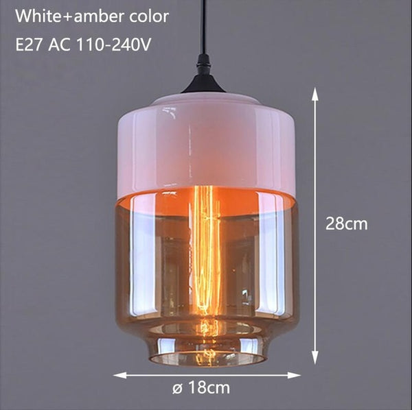 Nordic Modern loft hanging Glass Pendant Lamp