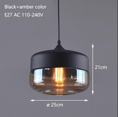 Nordic Modern loft hanging Glass Pendant Lamp