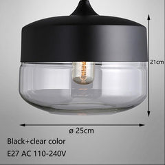 Nordic Modern loft hanging Glass Pendant Lamp