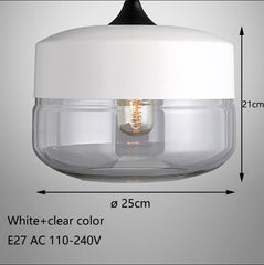 Nordic Modern loft hanging Glass Pendant Lamp