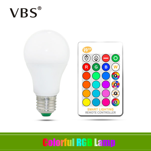 E27 LED Bulb 5W 10W 15W RGB + White 16 Color LED Lamp