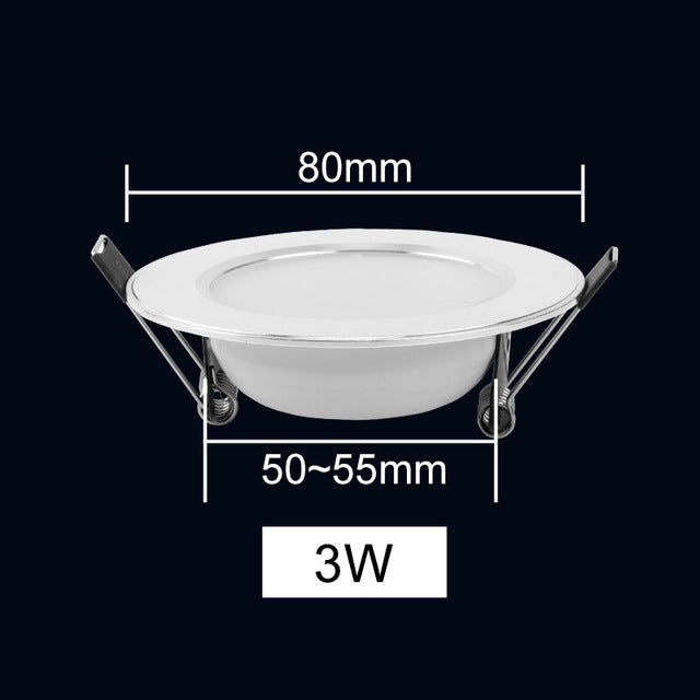 LED Downlight 3W 5W 7W 9W 12W 15W Round Recessed Lamp