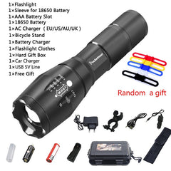 9000 Lumens XM-L T6 L2 LED Flashlight Rechargeable