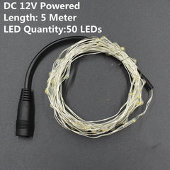 1/2/5/10M 10-100 LEDs Christmas Garland Copper Wire LED String Lamp