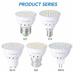GU10 LED E27 Lamp E14 Spotlight Bulb 48 60 80leds lampara