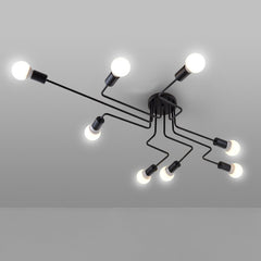 Black Iron 4/6/8 Branching Bubble Chandelier