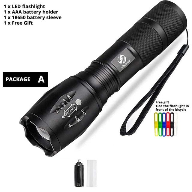 Led flashlight Ultra Bright torch T6/L2/V6 Camping light