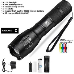 Led flashlight Ultra Bright torch T6/L2/V6 Camping light