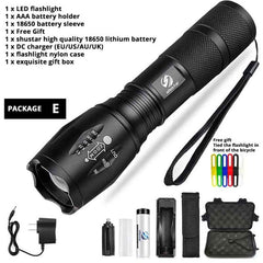 Led flashlight Ultra Bright torch T6/L2/V6 Camping light