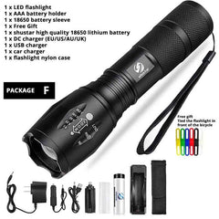 Led flashlight Ultra Bright torch T6/L2/V6 Camping light