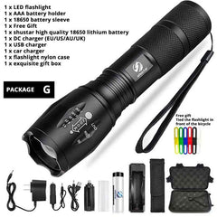 Led flashlight Ultra Bright torch T6/L2/V6 Camping light