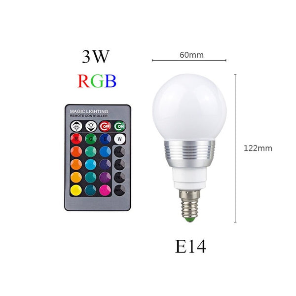 E27 E14 RGB Bulb Lamp