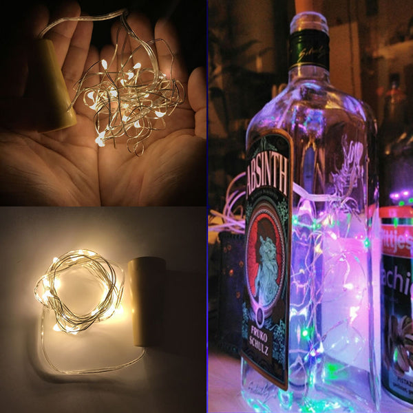 2M LED Garland Copper Wire Corker String Fairy Lights