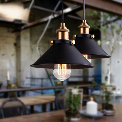 black vintage industrial pendant light nordic retro lights