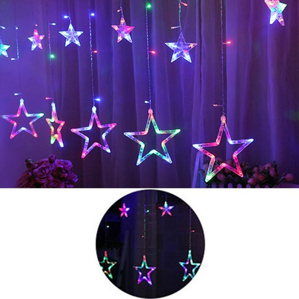 LED String Lights Pentagram Star Curtain Light