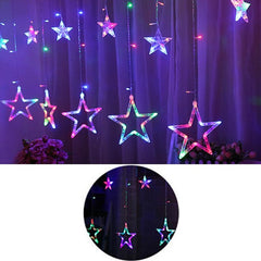 LED String Lights Pentagram Star Curtain Light