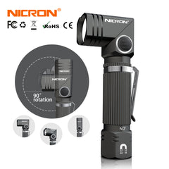 NICRON Led Flashlight Handfree Dual Fuel