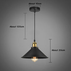 Modern Pendant Light Black Iron Hanging Cage