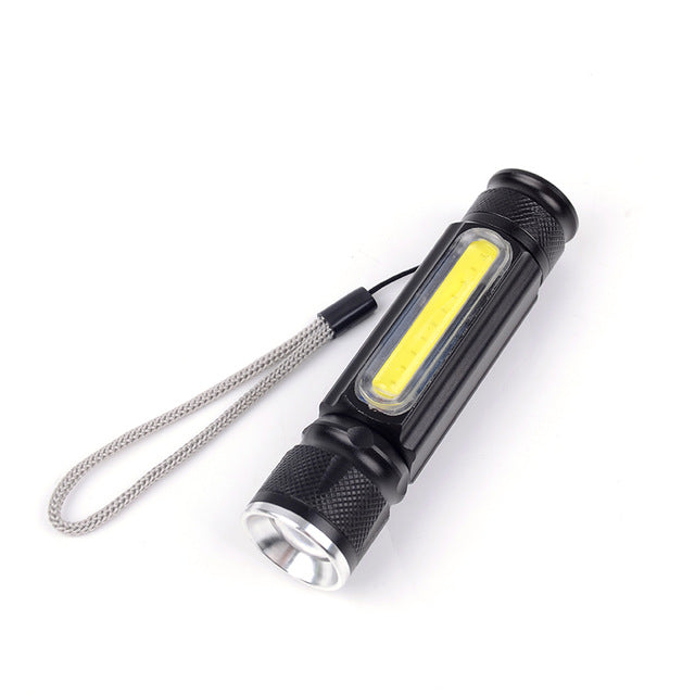 Multifunctional LED Flashlight USB Rechargeable battery