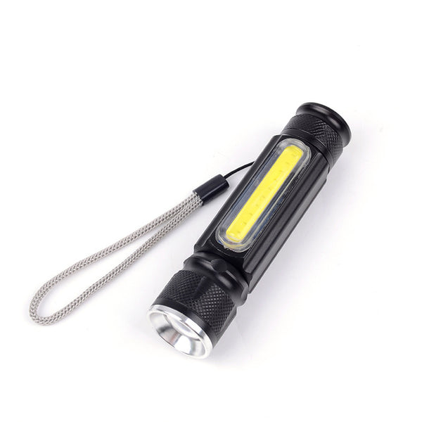 Multifunctional LED Flashlight USB Rechargeable battery