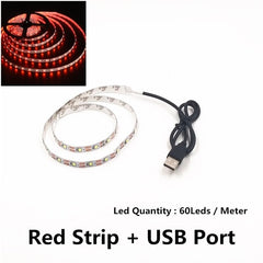 USB LED Strips SMD3528 light 5V adapter string