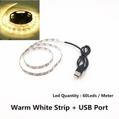 USB LED Strips SMD3528 light 5V adapter string