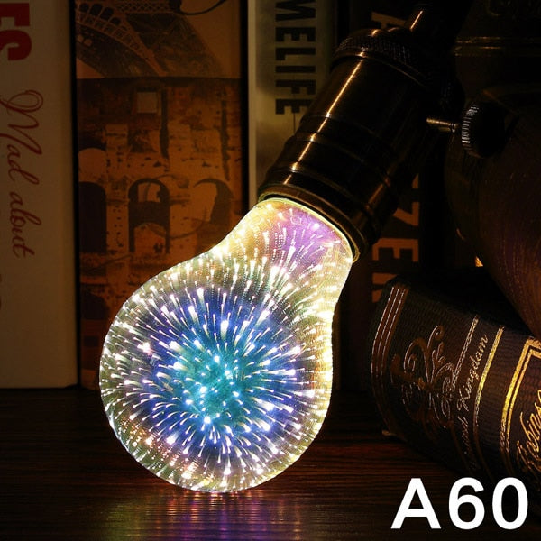 Led Light Bulb 3D Decoration Bulb Firework