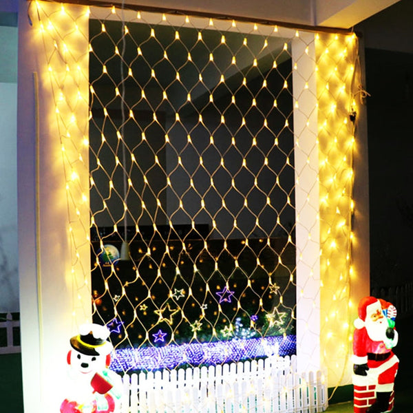 Led Net Mesh String Light Home Garden Wall