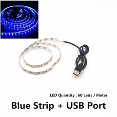 USB LED Strips SMD3528 light 5V adapter string