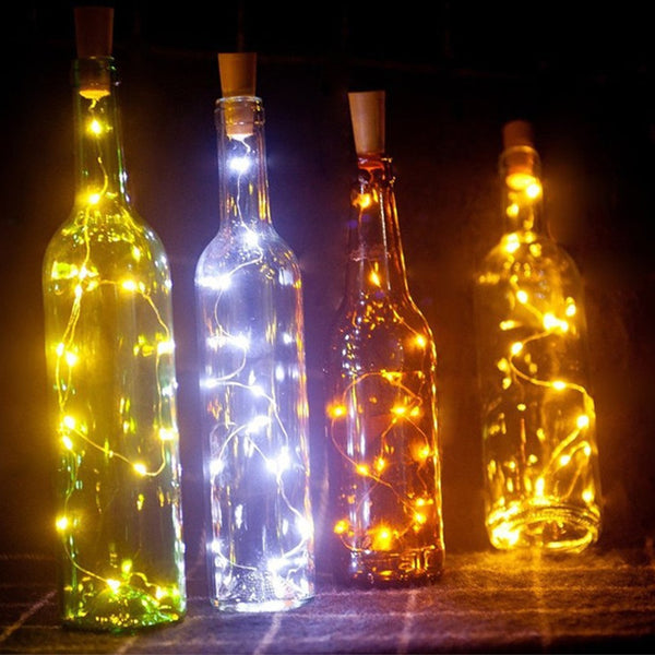 6.5ft 20 LED Wine Bottle Lights Cork Battery